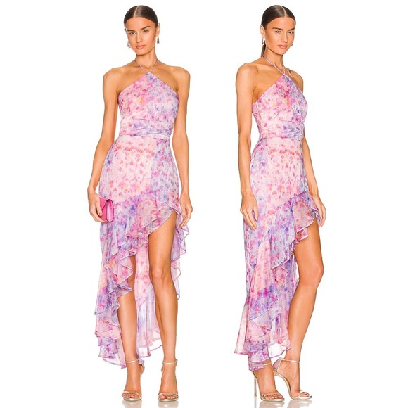 Amanda Uprichard Dresses & Skirts - Amanda Uprichard x REVOLVE Carlina Dress Small Cotton Candy Pink Halter Maxi